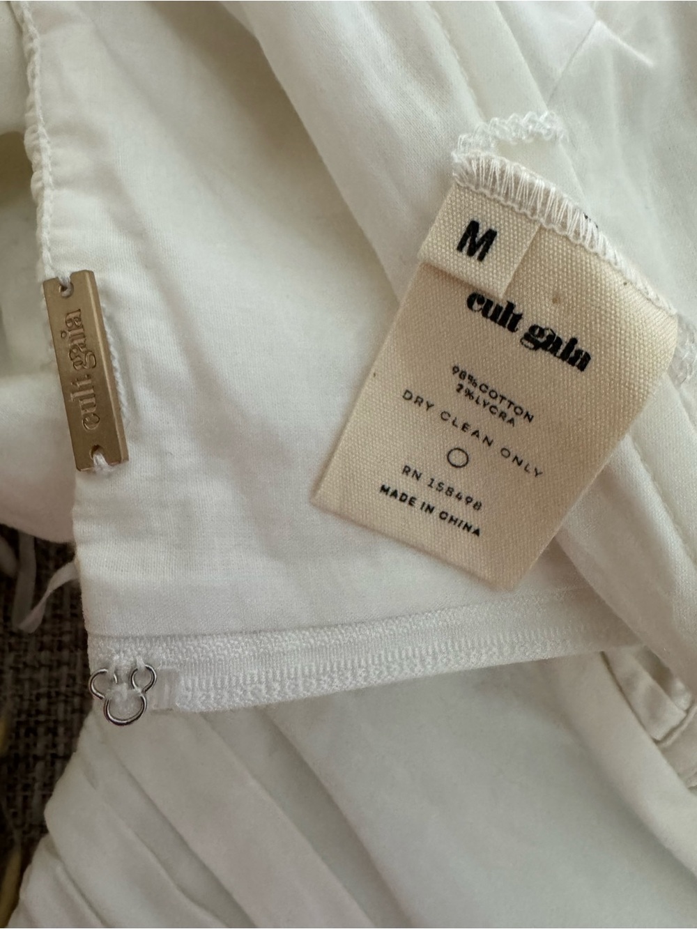cult gaia White Ruched Off-Shoulder Halter Crop Top - Picture 5 of 5